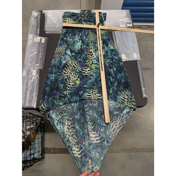 Mesmera Halter Long Sundress In Beautiful Colors & Rhinestones Women's Size M - Picture 6 of 6